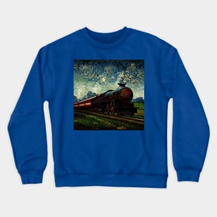 Starry Night Wizarding Express Train Crewneck Sweatshirt